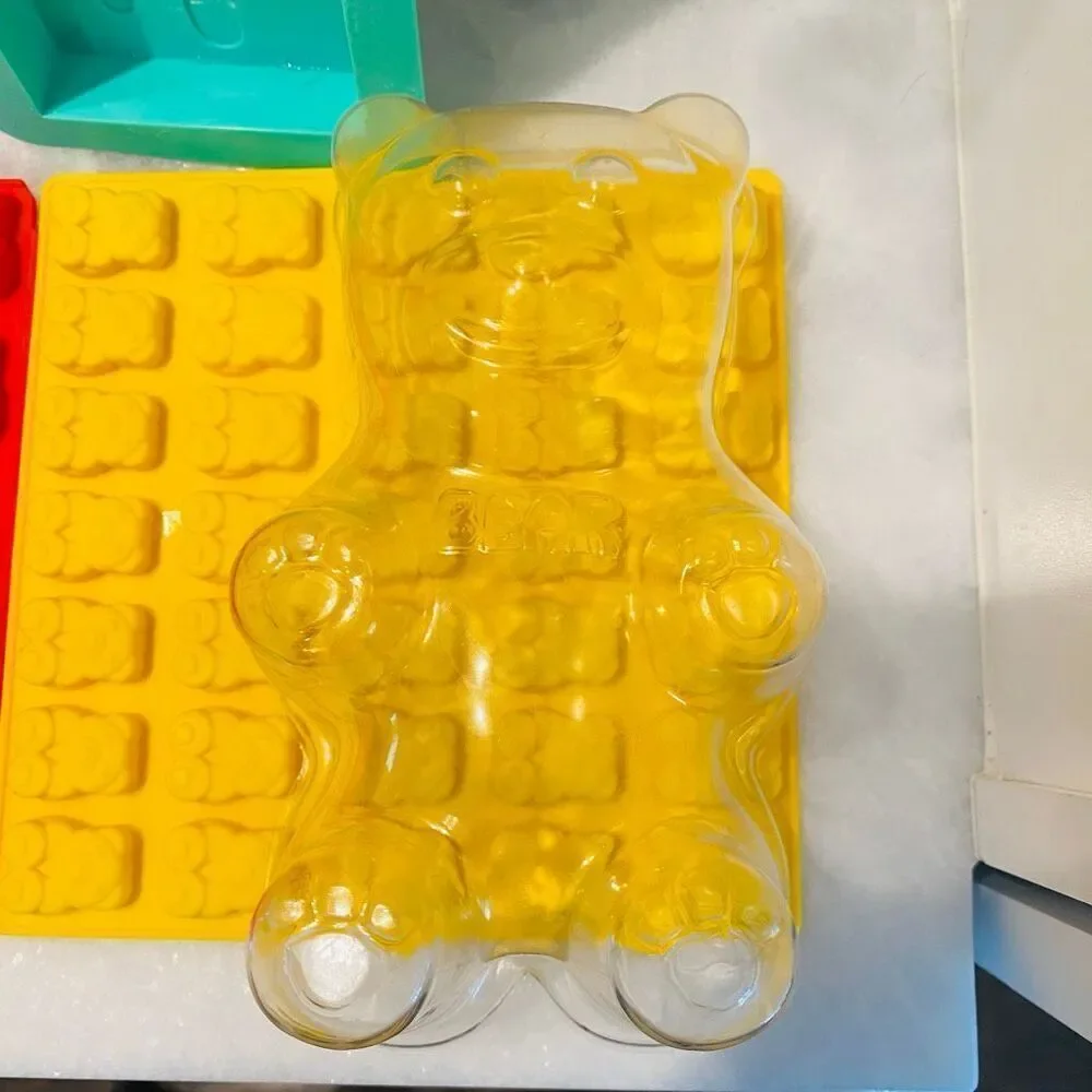 Nostalgia Gummy Candy Making Kit With 4 Silicone Mold Trays Bundle Multicolor OS